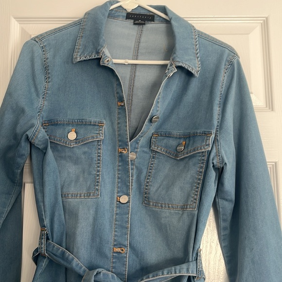 Sanctuary Denim dress or jacket with belt medium blue - Picture 2 of 5